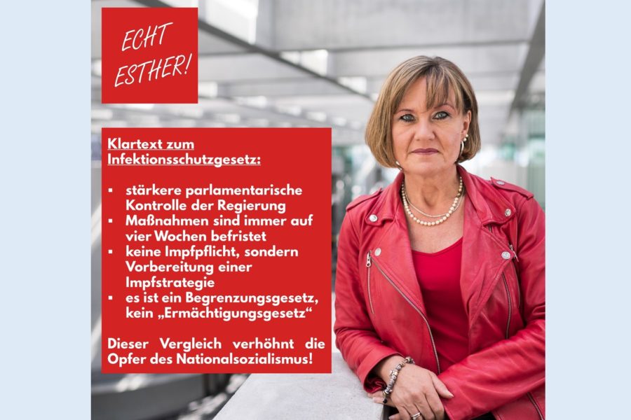 Statement Zur Abstimmung Zur 3 Anderung Des Infektionsschutzgesetzes Esther Dilcher Mdb